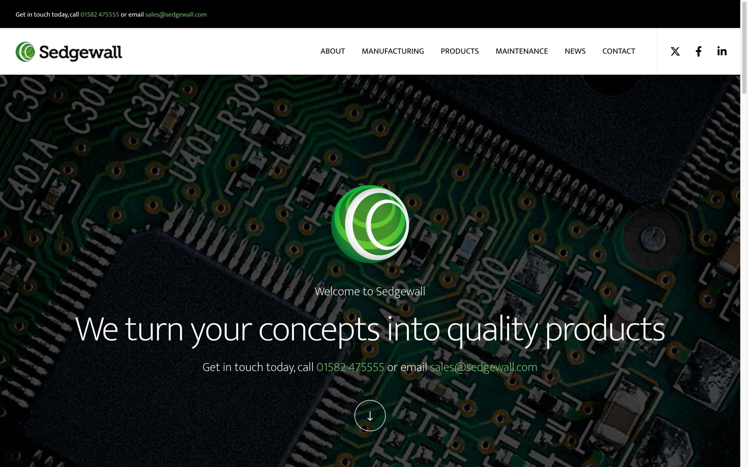 Sedgewall electronics manufacturing and product design services