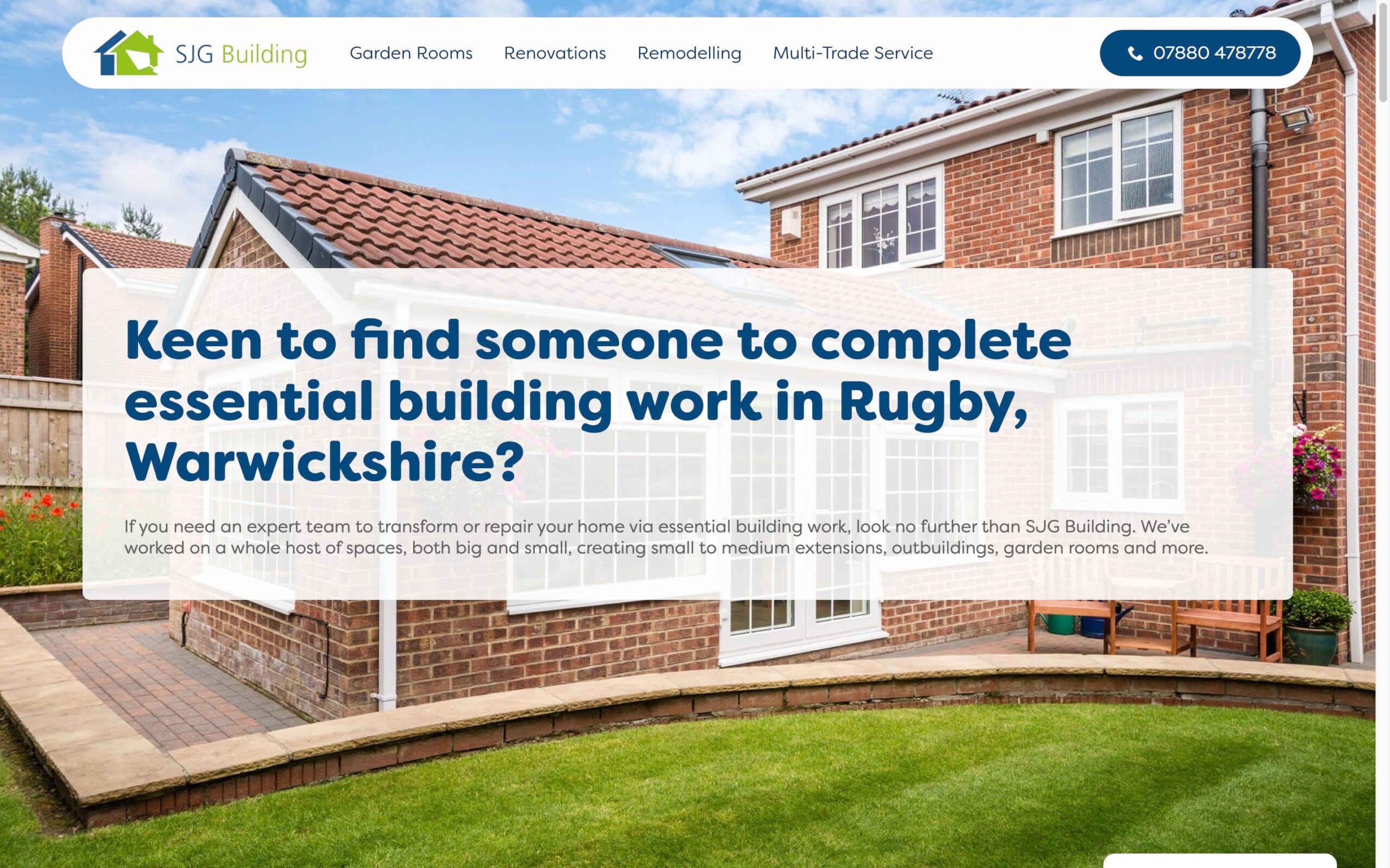 Brick house extension by SJG Building Rugby