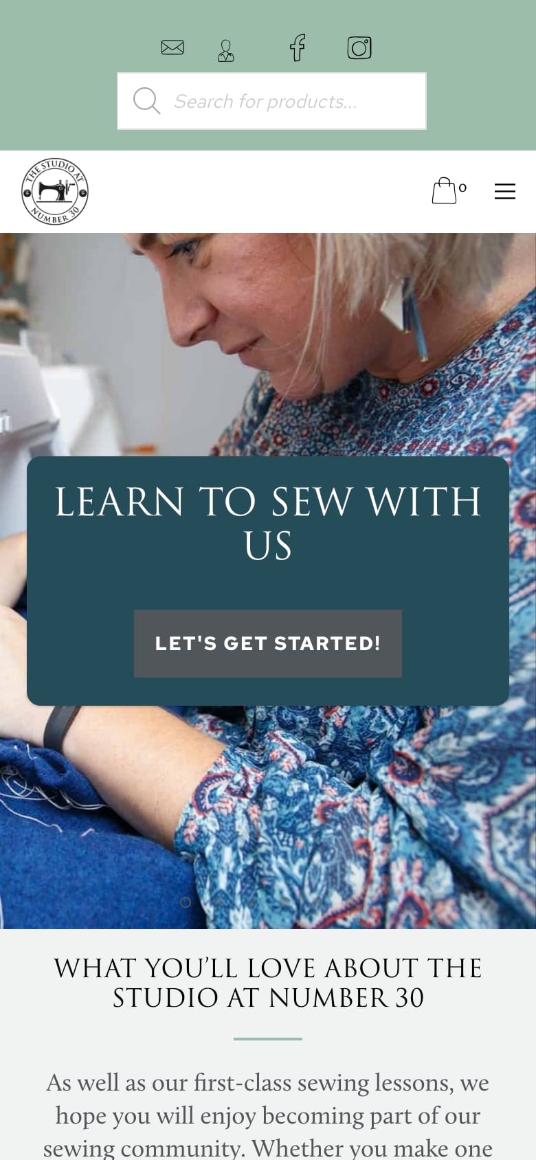 Sewing class at The Studio at Number 30