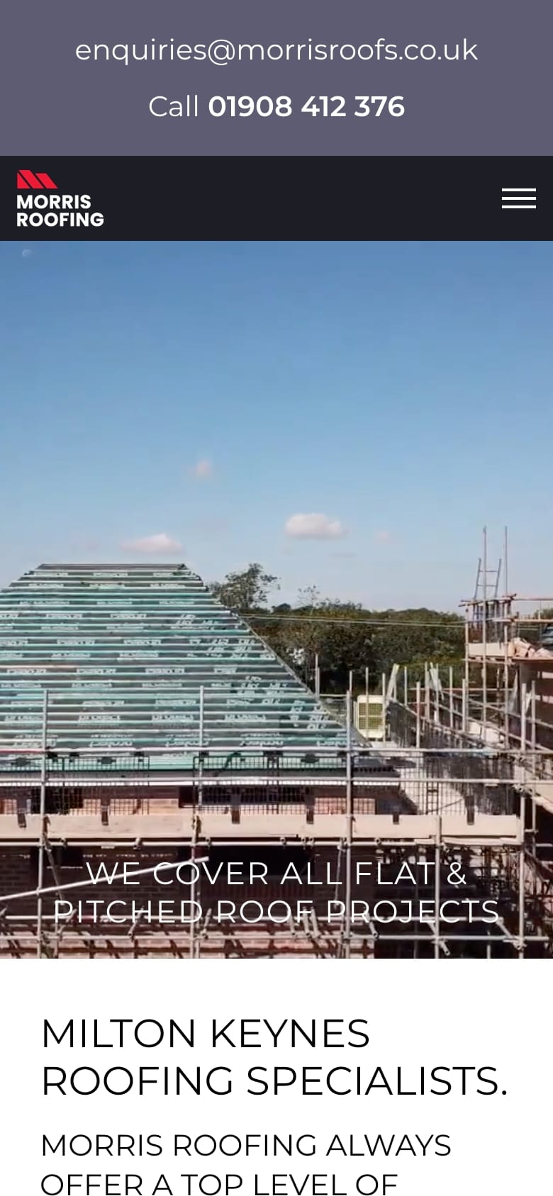 Morris Roofing building a pitched roof in Milton Keynes