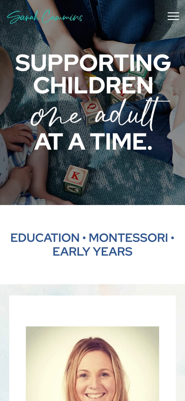 Children playing with educational blocks on carpet